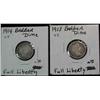 131. 1913 P & 14 P Barber Dimes. VF 20.