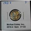 Image 1 : 133. 1917 D Mercury Dime. F-12.