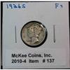 137. 1926 S Mercury Dime. F-12.
