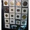 230. Plastic page with 17 Coins & medals dating back to Rome.
