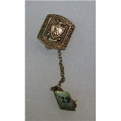 303. 1929 Agency, Iowa High School Pin. 2.18 grams 12K