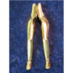304. Risque Female Legs Brass Nutcracker.