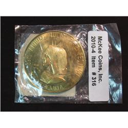 316. 1974 Pella Tulip Time Dollar. Brass. 39mm. BU.