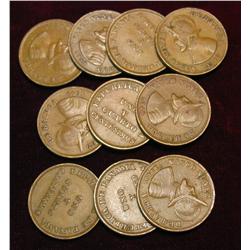 348. (10) 1940 Panama 1-1/4 Centesimos.VF-EF. Cat. $25.00