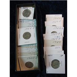 360. Dealer Stock Box containing (50) 1935-86 U.S. Nickels..