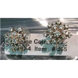 365. Simulated Diamond Cluster Earring Set.