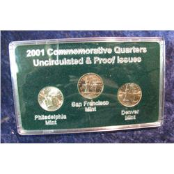 368. 2001 P, D, & S New York Statehood Quarter Set.