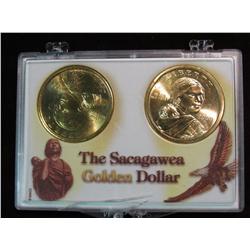370. 2000 P & D Sacagawea Golden Dollar Two-Piece Set.