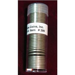 399. Roll of (40) Solid Full Date Buffalo nickels. Mixed dates