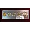 420. 1980 P 5-Piece Year Set in a Snap-tight holder. 