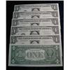 Image 2 : 442. (6) Consecutive Serial Number Series 1963 $1 Federal
