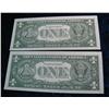 Image 2 : 444. (2) Consecutive Serial Number Series 1957B $1 Silver