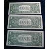 Image 2 : 445. (3) Consecutive Serial Number Series 1957B $1 Silver