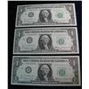 Image 1 : 451. (3) Series 1963A $1 Federal Reserve Notes with con