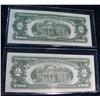 Image 2 : 455. Series 1963 & 63A $2 U.S. Notes. "Red Seals".AU-Unc.