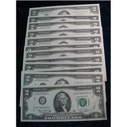456. (13) Series 1976 $2 Federal Reserve Notes. EF-CU.