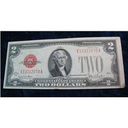 457. Series 1928G $2 U.S. Notes. "Red Seals". VG.