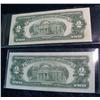 Image 2 : 458. Series 1953B & 63 $2 U.S. Notes. "Red Seals". VF-EF 