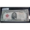 Image 1 : 463. Series 1928D $5 U.S. Note. "Red Seal". VF 20.