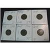 481. 1895, 97, 98, 99, 1900, & 01 Indian Head Cents. G-VG.
