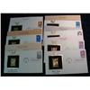 Image 1 : 498. Set of Seven 22K Gold Replica Stamps on First Day Covers.