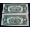 Image 2 : 521. (2) Series 1953B $2 U.S. Notes. "Red Seals" VF.
