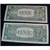 Image 2 : 524. Series 1935B & 57A $1 Silver Certificates. VG & EF.