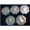 Image 1 : 597. (5) Roosevelt University Proof Silver Klad Medals.