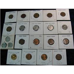 607. (21) Lincoln Cents 1934-56. Grades up to BU.