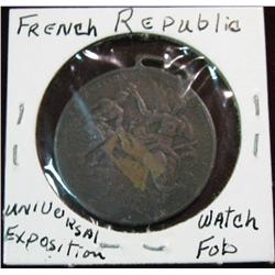 665. (1889) French Republic Universal Exposition Fob