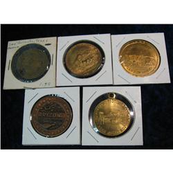676. (5) Brass Medals or Pendants. Includes Indianapolis