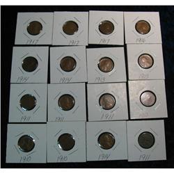 693. (3) 1910, (4) 11, (2) 13, (3) 14, 16, & (3) 17 Lincoln Cents.