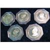 695. (5) Roosevelt University Proof Silver Klad Medals. 
