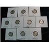 Image 1 : 698. (10) Mercury Dimes in cardboard holders.