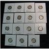 699. (15) Mercury Dimes in cardboard holders.