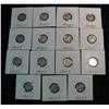 Image 1 : 703. (15) Mercury Dimes in cardboard holders.