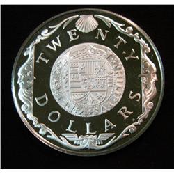 743. 1985 British Virgin Islands Proof $20 Silver Crown