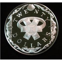 745. 1985 British Virgin Islands Proof $20 Silver Crown