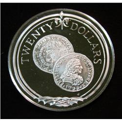 746. 1985 British Virgin Islands Proof $20 Silver Crown