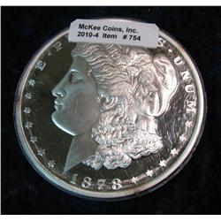 754. 1878 Morgan Dollar One Pound Proof Ingot