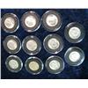 Image 1 : 772. (11) Gem BU Silver Roosevelt Dimes in airtight holders.