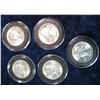Image 1 : 777. (5) 1960 P Washington Quarters all in airtight holders.
