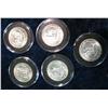 Image 2 : 777. (5) 1960 P Washington Quarters all in airtight holders.