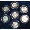 Image 1 : 778. (7) 1960 D Washington Quarters all in airtight holders.