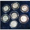 Image 1 : 779. (7) 1960 D Washington Quarters all in airtight holders.  