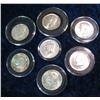 Image 1 : 781. (7) 1964P Kennedy Half Dollars all in airtight holders.