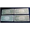 Image 2 : 788. Series 1935E, 1957, A, & B $1 Silver Certificates. VG-F.