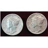 Image 1 : 923. 1926P & 31S Mercury Dimes. VF.