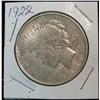 Image 1 : 1080. 1922P Peace Dollar. VF.