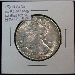 1255. 1946S Walking Liberty Half. AU.